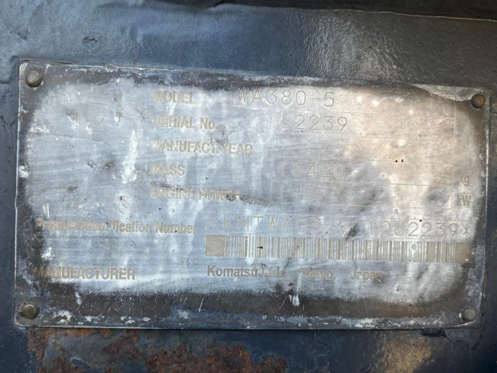 2009 KOMATSU WA380-5 FEL